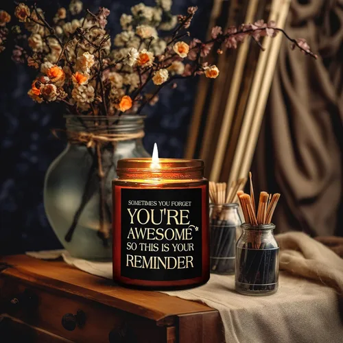 Miniatura 4 de Regalos para mujeres y hombres – Vela inspiradora relajante para aliviar el estrés – Amistad, regalo de cumpleaños para su hermana, esposa, novia