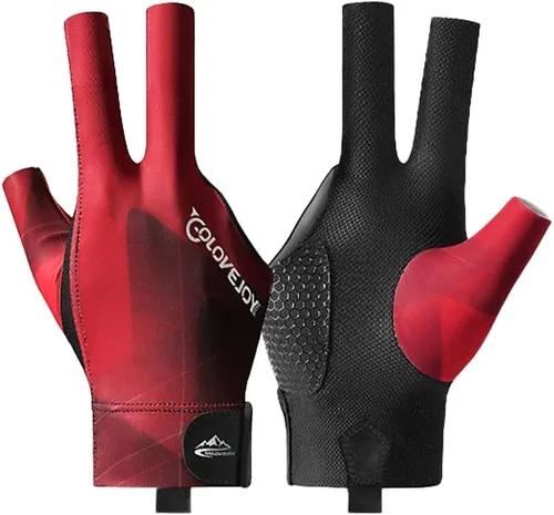 Miniatura 8 de Guantes de billar para mano derecha, guantes de billar de 3 dedos, guantes de billar para taco de piscina, guantes de billar transpirables de secado