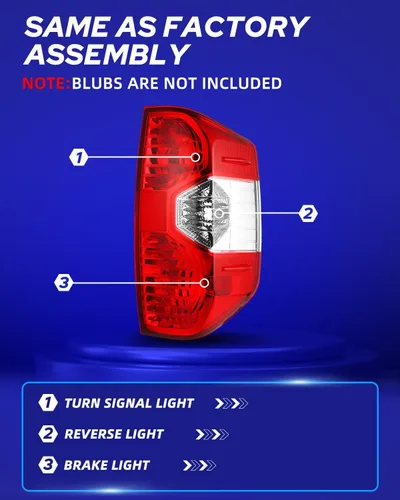 Miniatura 7 de Para el montaje de luces traseras Toyota Tundra, montaje de lámpara trasera AUTOONE para camioneta Tundra 2014-2021, parte trasera de fábrica, lado