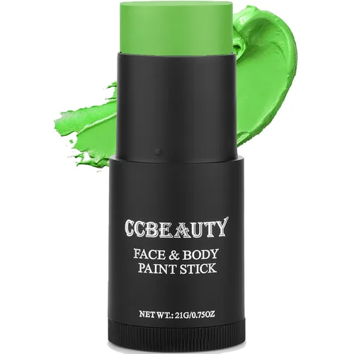 Miniatura 13 de CCbeauty Barra de pintura facial naranja, kit de pintura facial, base de maquillaje SFX de cobertura completa, pintura corporal hipoalergénica