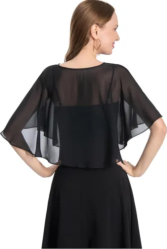 Miniatura 6 de Capelets for Women Soft Chiffon Shawls Wraps Shurg for Evening Wedding Capes Bolero Cover Up