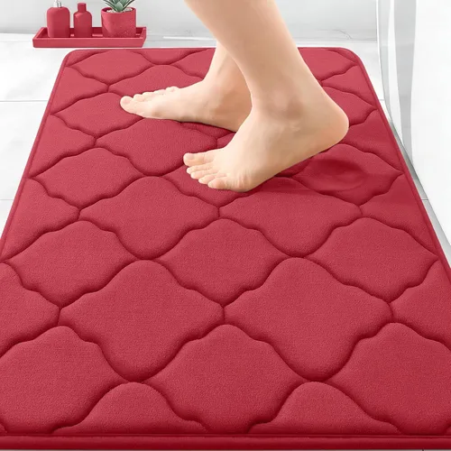 Miniatura 130 de OLANLY Alfombra de Baño de Espuma Viscoelástica de 24 x 16 pulgadas, Ultra Suave y Absorbente, Alfombras de Baño Antideslizantes, Cómodas, Lavables