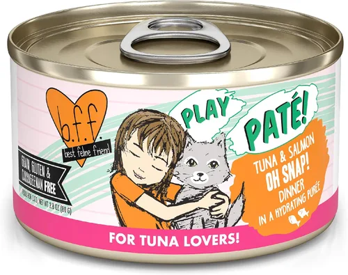 Miniatura 43 de B.F.F. PLAY - Best Feline Friend Paté Lovers, Aw Yeah!, Atún & Chicken Check Please! con atún y pollo, lata de 2.8 onzas (paquete de 12)