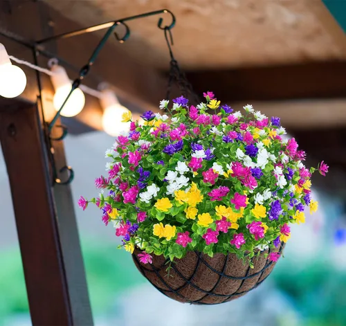 Miniatura 5 de 16 paquetes de flores artificiales para exteriores, resistentes a los rayos UV, plantas de boj falsas, vegetación sintética para interiores