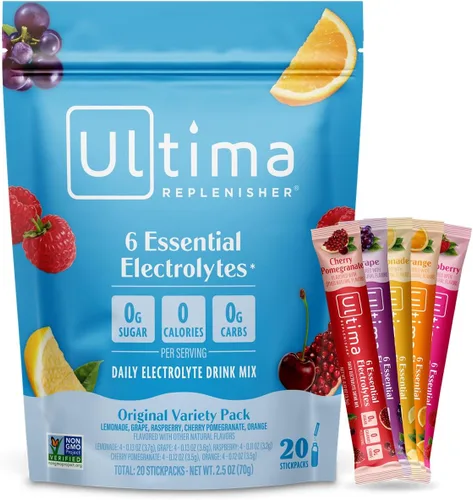 Miniatura 13 de Ultima Replenisher TeaFresher Mezcla de electrolitos diarios en polvo y té instantáneo, sin azúcar, paquete variado, 16 paquetes de barras