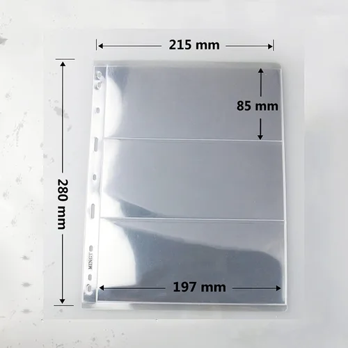 Miniatura 3 de MUDOR Fundas para moneda para carpeta, sin PVC, páginas para billetes de dólar 10 hojas, sin ácidos, fundas para dinero para coleccionistas, se