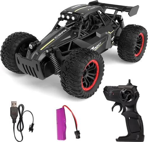 Miniatura 12 de Camión Monstruo RC de Alta Velocidad de Nivel de Entrada rojo con Luz y Rociador 2.4GHz Vertical Rotación 360° 4WD Camiones Monstruo Coches RC, 20+