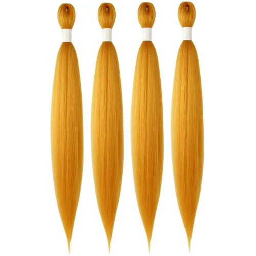 Miniatura 34 de Cabello trenzado preestirado de 10 pulgadas, 4 paquetes, extensiones de cabello corto para trenzas, cabello sintético preestirado #1 (negro azabache)
