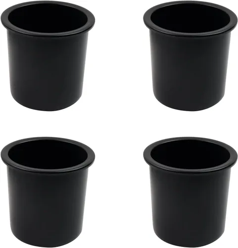 Miniatura 14 de Dnyta 4 piezas de 3.8 x 2.6 pulgadas de plástico negro para asiento de automóvil, soporte de vaso de repuesto para sofá, barco, camión, automóvil