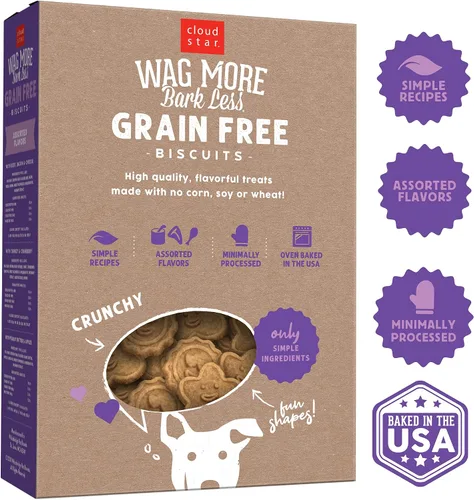 Miniatura 2 de Cloud Star Wag More Bark Less Crunchy - Golosinas para perros sin granos, sabores surtidos, caja de 14 onzas