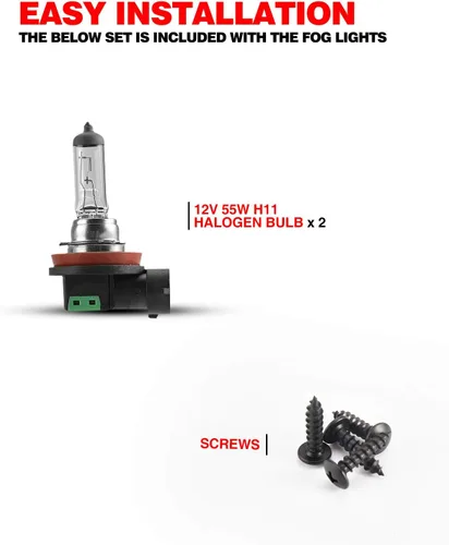 Miniatura 4 de Ensamble de luz antiniebla Torchbeam para 33900STKA11 4F9Z15200AA con bombillas halógenas H11 de 12 V y 55 W para Accord, Xterra, lente transparente