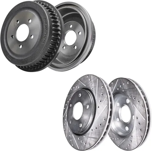 Miniatura 12 de Detroit Axle - Rotores de freno para Ford Mustang 2015, 2016, 2017, 2018, 2019, 2020, 2021, 2022, 2023, repuesto de rotores de freno de disco