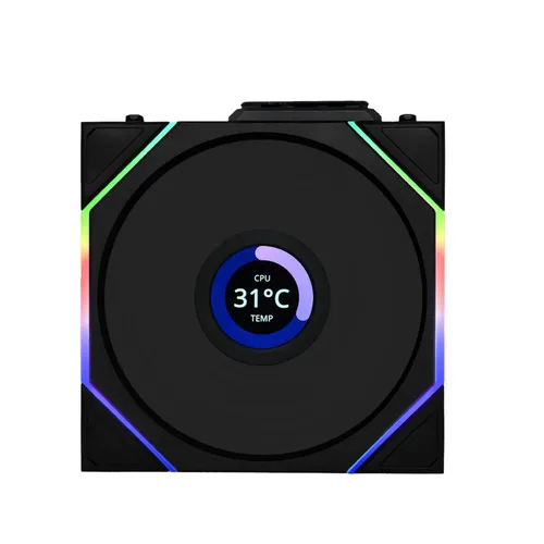 Miniatura 2 de Lian Li UNI - Ventilador Fan TL LCD Inalámbrico 120-Paquete Único-Señal Inalámbrica de 2.4 GHz, Ventilador ARGB-Espejo Infinito-Cadena de Margarita