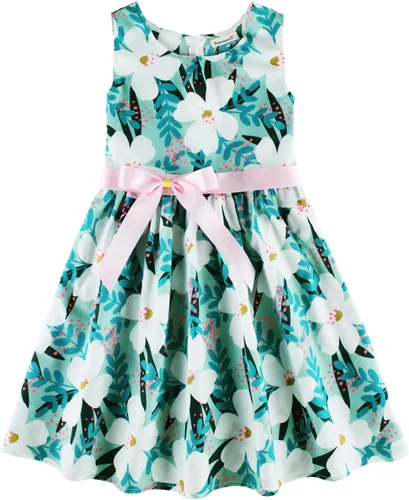 Miniatura 146 de Vestido de verano para niña, de algodón, con diseño floral