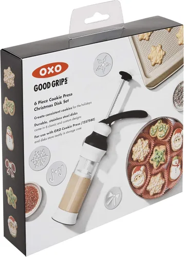 Miniatura 4 de OXO Good Grips - Juego de discos navideños para galletas, Metálico