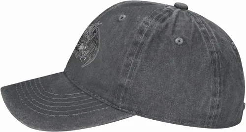 Miniatura 4 de Cowboy Hat Trendy Hats for Man and Women Djustable Four Season Outdoor Baseball Cap of Hell Skull with Angel Deep Heather