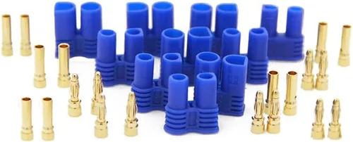 Miniatura 2 de 10Sets EC2 Conector de batería Adaptador RC chapado en oro 2.0MM 2MM Banana Plug Bullet Conector para RC Lipo Batería