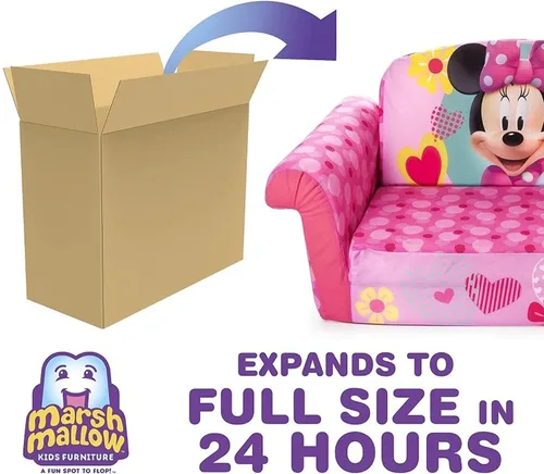 Miniatura 3 de Muebles Marshmallow para niños, sofá de espuma 2 en 1, Minnie Mouse, por Spin Master