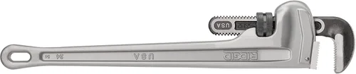 Miniatura 11 de RIDGID 31105 Llave de tubo recta de aluminio modelo 824, llave de fontanería de 24 pulgadas, gris