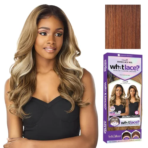 Miniatura 14 de Sensationnel What Lace Pelucas 13X6 - Zelena Frontal de Encaje Atado a Mano Sin Pegamento Sintético con Densidad Natural Línea de Cabello 2 MARRÓN
