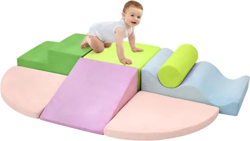 Miniatura 8 de QUCHI Juguetes de Escalada para Niños Pequeños, Juguetes de Escalada para Niños Pequeños en Interiores, Conjunto de Bloques de Escalada de Espuma