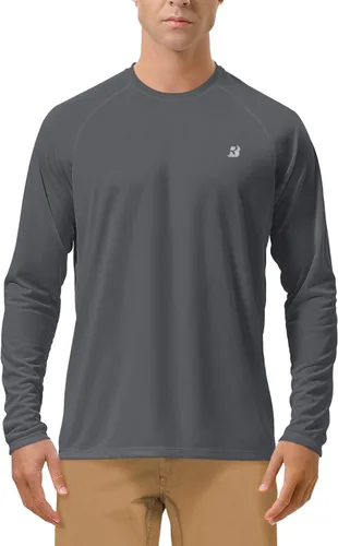 Miniatura 11 de Roadbox Camisas de Protección Solar UV UPF 50+ para Hombres Manga Larga SPF Rash Guard para Pesca Senderismo Natación Correr 2 Pack - blanco