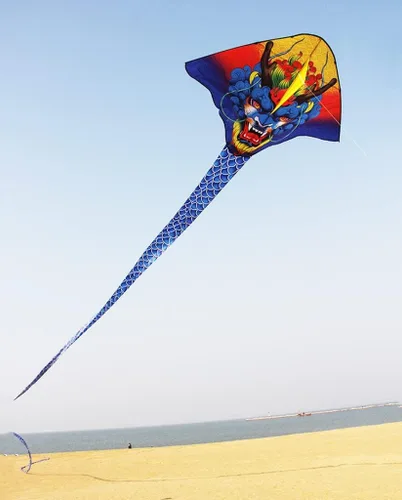 Miniatura 8 de Cometas gigantes de playa para adultos, cometas de dragón chino, muy fáciles de instalar y volar, utilizadas para playa/fiesta