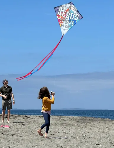 Miniatura 4 de Spiritful Toys - Cometa cristiana para niños y adultos, estilo diamante, fácil de volar, fácil de montar, gran cometa para principiantes, regalo