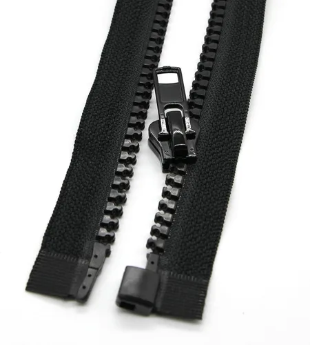 Leekayer 2 cremalleras separadoras #5 de 27 pulgadas para abrigos de costura, chaqueta de cremallera, 26.8 in, cremalleras de plástico moldeado Negro