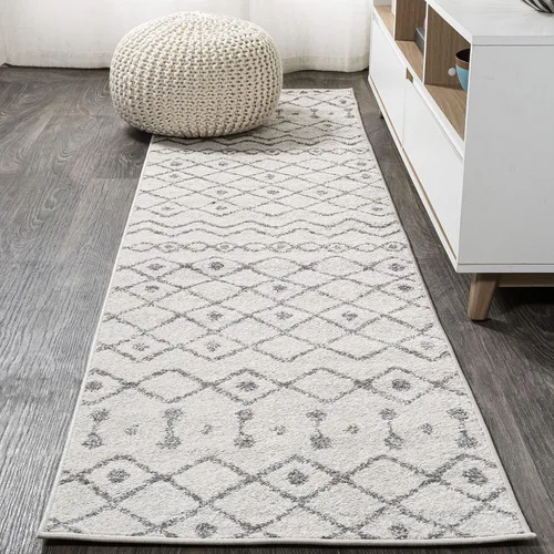 Miniatura 18 de JONATHAN Y Aksil - Alfombra marroquí Beni Souk negro/crema, 2 x 8 pies, bohemio, escandinavo, fácil limpieza para sala de estar, dormitorio, cocina