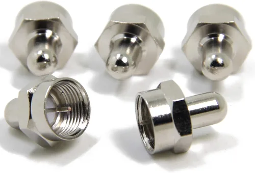 Ancable Paquete de 5 tapas coaxiales tipo F con resistencia de 75 ohmios para puertos de conector F sin usar, conectores en amplificador de TV,
