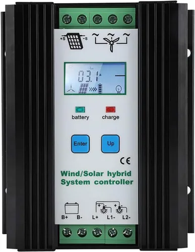 Miniatura 8 de CHRISK Controlador híbrido solar eólico de 9000 W PWM eólico controlador híbrido de energía solar controlador digital inteligente regulador de carga