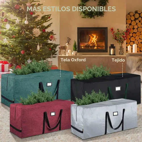 Miniatura 7 de BALEINE Bolsa de almacenamiento extra grande para árbol de Navidad de 7.5 pies con asas reforzadas y cremalleras dobles para una amplia apertura