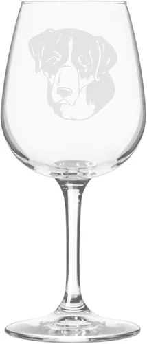 Miniatura 208 de Copa de vino de 12.75 onzas con diseño de perro grabado