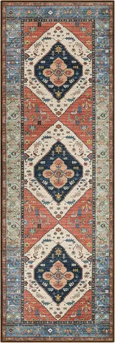 Miniatura 3 de Beeiva Alfombra bohemia lavable de 2 x 3 pulgadas, tapete ultra fino para puerta de entrada interior, tapete antideslizante para puerta delantera