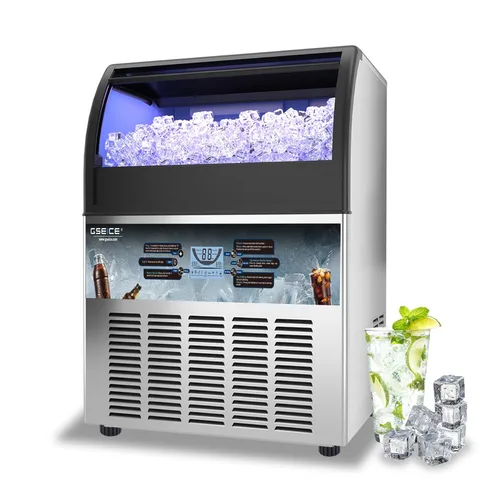 Máquina de hielo comercial con certificación ETL de seguridad y saneamiento con bomba de drenaje, 400 libras/24 horas, máquina de hielo rápida