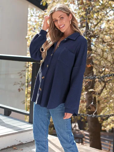 Miniatura 3 de AUTOMET Cothes de otoño para mujer 2025, trajes de concierto de campo de moda, chaquetas de pana, camisas con botones