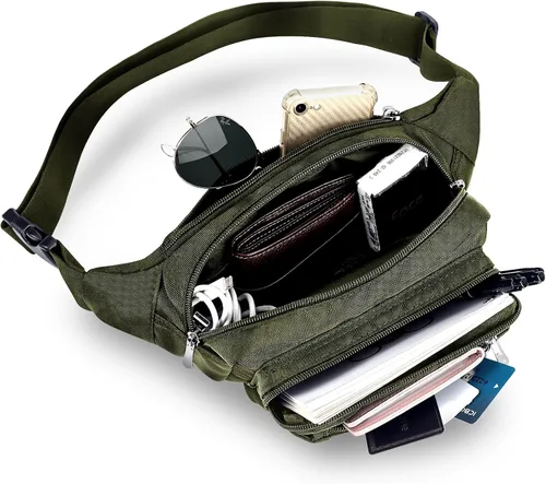 Miniatura 2 de Bolsa de Cintura Riñonera para Hombres y Mujeres Bolsa de Cadera con Correa Ajustable para Exteriores Entrenamiento Viajes Casual Correr Senderismo