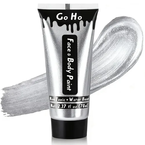 Miniatura 10 de Go Ho Pintura corporal roja lavable (2.37 oz/pieza), pintura facial crema a base de agua, pintura corporal roja de nariz de diablo/payaso para Rojo