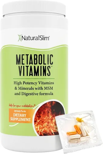 Miniatura 10 de NaturalSlim Vitaminas metabólicas, multivitamínico para mujeres y hombres, apoya la energía, el metabolismo y la absorción de nutrientes con enzimas