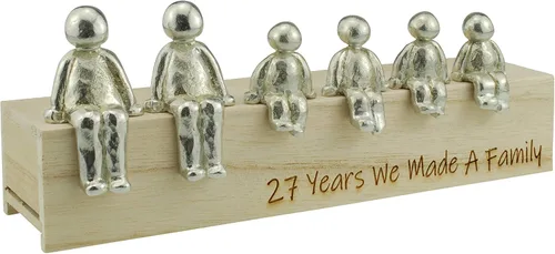 Miniatura 4 de Idea del 27 aniversario – 27 años que hicimos un adorno de metal familiar – Elige tu combinación familiar (1 niño)