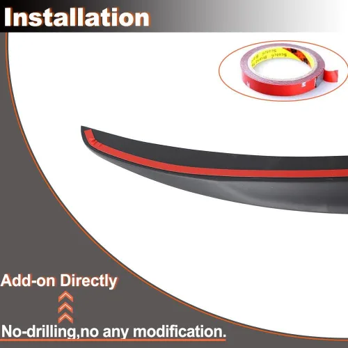 Miniatura 5 de Alerón trasero negro mate para BMW Serie 2 F22 F87 M2 Coupé 2014-2020 220i 228i 230i M235i M240i Tapa trasera de fibra de vidrio Highkick Wing Lip
