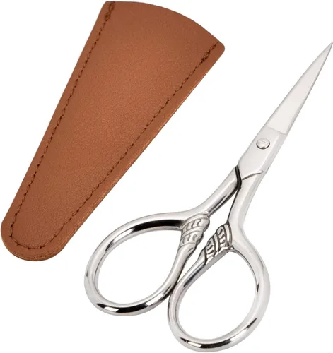 Miniatura 9 de Cuidado personal Herramientas profesionales de belleza (rosa) Tijeras pequeñas Depilación facial y oído, nariz y cejas, recorte de barba Tijeras