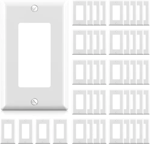 Miniatura 17 de ELEGRP Placa decorativa de pared para receptáculo, cubiertas decorativas de tamaño estándar de 1 gang, placas frontales de policarbonato irrompibles