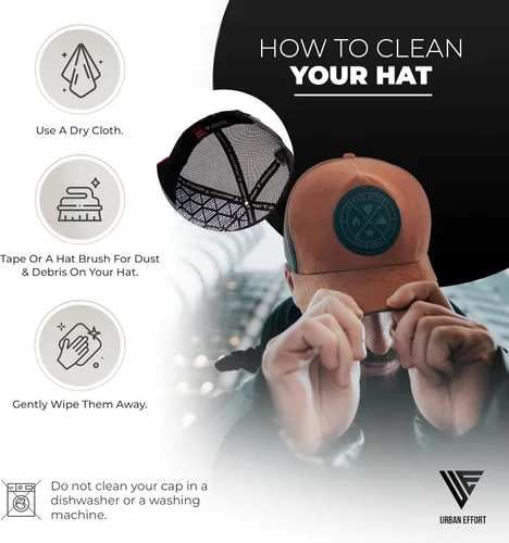Miniatura 127 de Urban Effort Gorra trasera de malla, para hombres y mujeres, gorra de béisbol de 5 paneles, gran cierre a presión para caza y senderismo