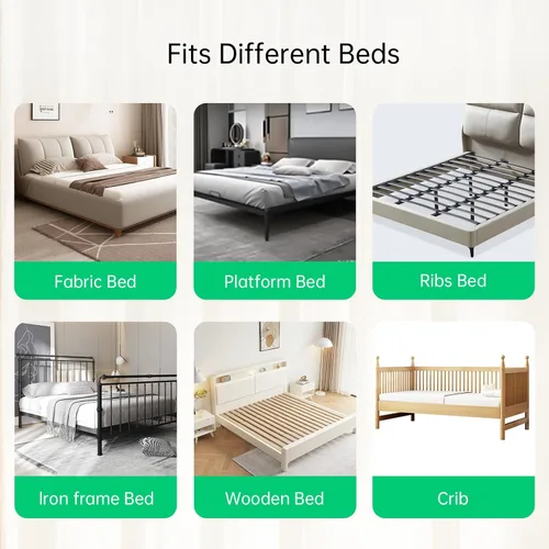 Miniatura 6 de UPGOGO Barandilla plegable para cama de niños, barandilla de cama para bebé con sistema de seguridad de anclaje reforzado, se adapta a literas