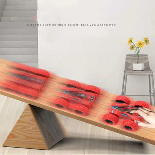 Miniatura 2 de DqsWko Coches de fricción de doble cara para niños, auto de inercia de vibración. Coche de juguete para tirar hacia atrás. Coche grande de juguete