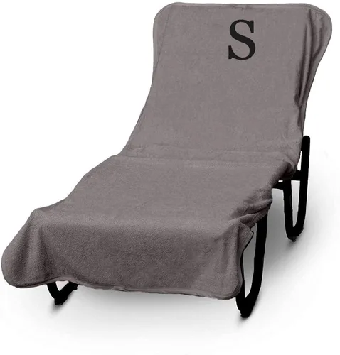 Miniatura 56 de Luxury Hotel & Spa - Funda para Tumbona de Piscina con Monograma, Letras Bordadas en Bloque - Extra Absorbente 100% Algodón Turco - Rizo Suave