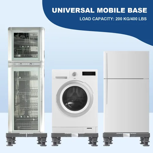 Miniatura 2 de Nefish Soporte para Mini Refrigerador Ajustable Soporte para Refrigerador con 4 Patas Resistentes Base Universal Soporte para Lavadora Pedestales