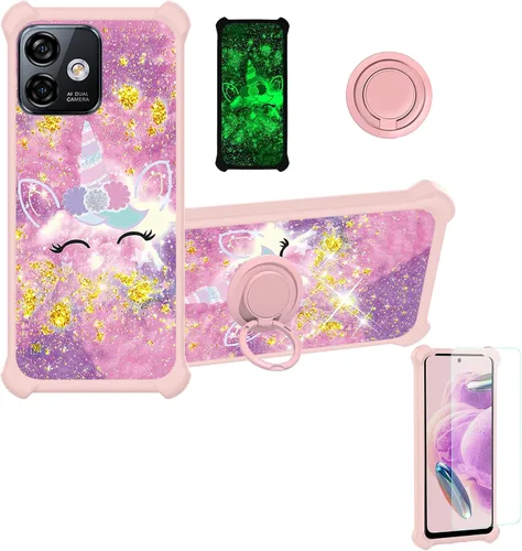 Miniatura 146 de jioeuinly JSF-DJS - Funda compatible con Nothing Phone 2a con protector de pantalla de vidrio templado, policarbonato duro + silicona suave, soporte